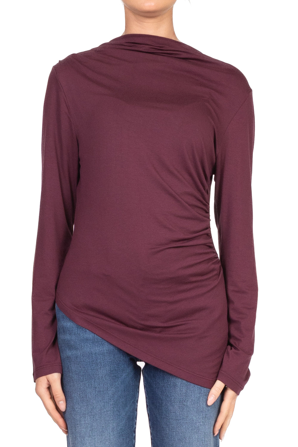 Tensione In - Maglia asimmetrica con drappeggio Art. TN17
