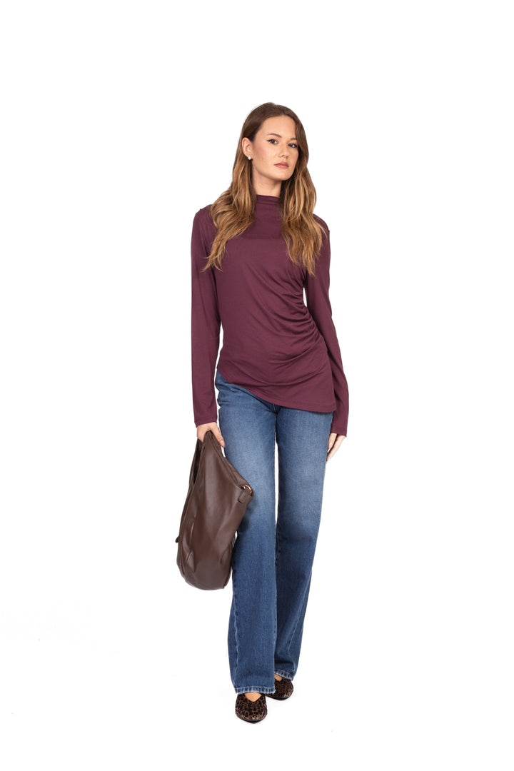 Tensione In - Maglia asimmetrica con drappeggio Art. TN17