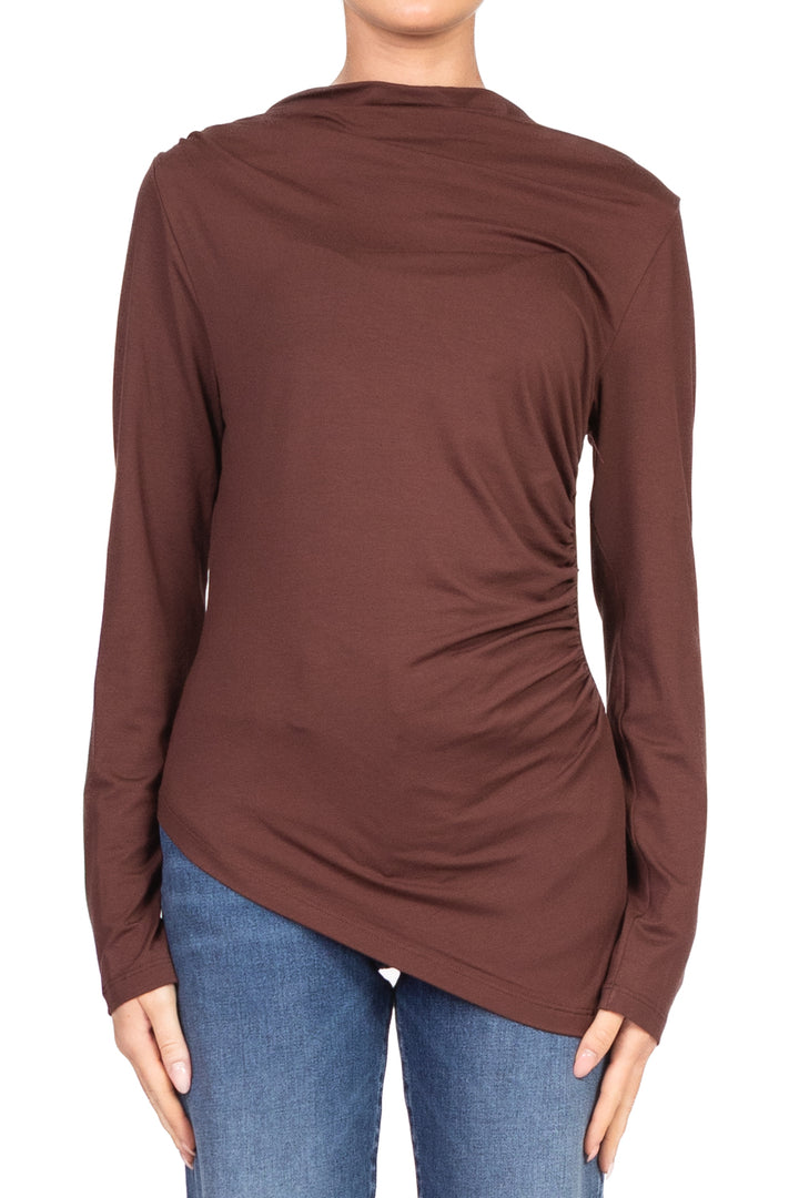 Tensione In - Maglia asimmetrica con drappeggio Art. TN17