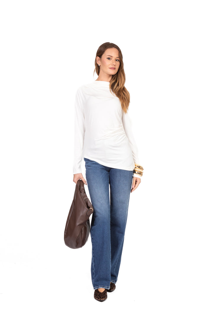 Tensione In - Maglia asimmetrica con drappeggio Art. TN17
