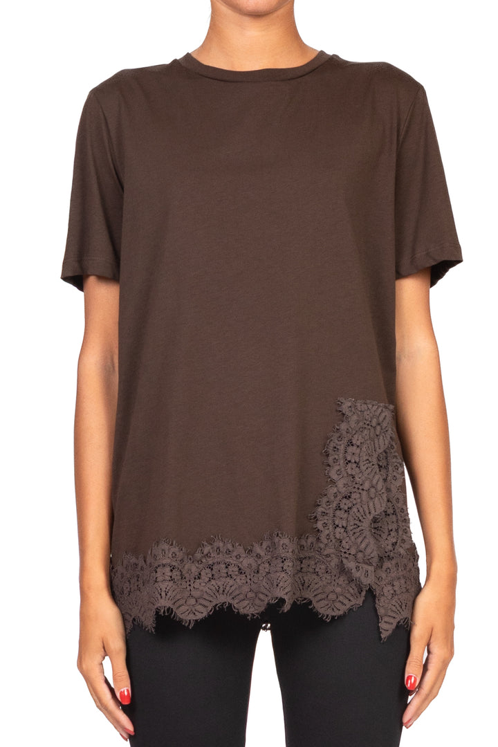 Tensione In - T-shirt over con pizzo Art. 37637