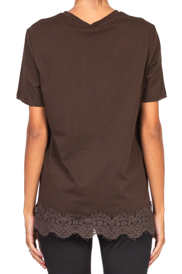 Tensione In - T-shirt over con pizzo Art. 37637