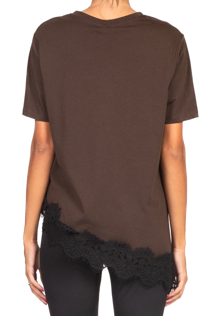 Tensione In - T-shirt asimmetrica con pizzo Art. 37638