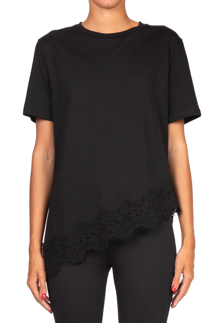 Tensione In - T-shirt asimmetrica con pizzo Art. 37638