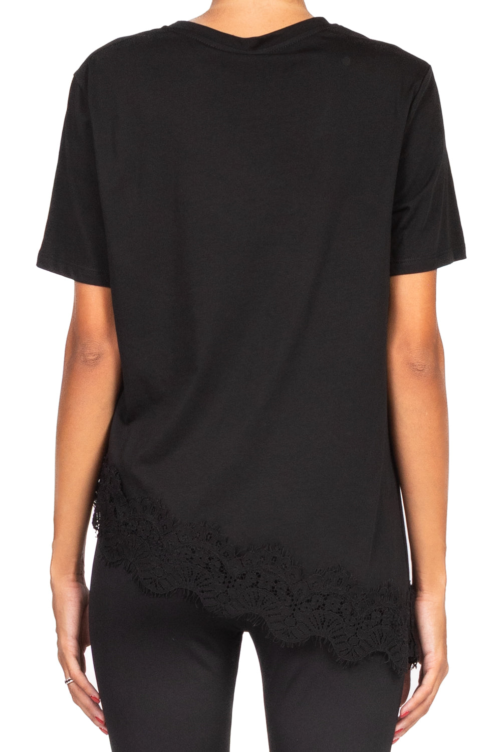 Tensione In - T-shirt asimmetrica con pizzo Art. 37638
