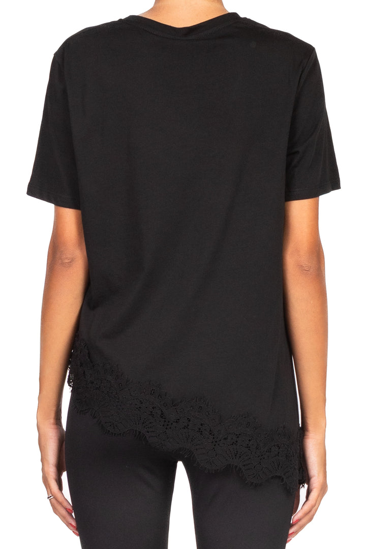 Tensione In - T-shirt asimmetrica con pizzo Art. 37638