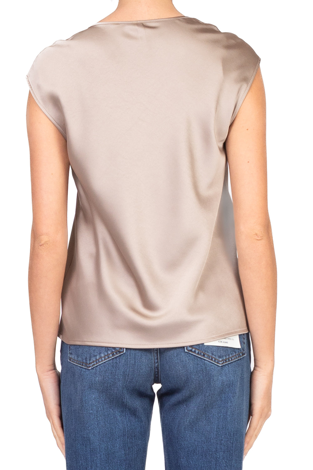Imperial - Blusa smanicata scollo V satin Art. REH0KBA