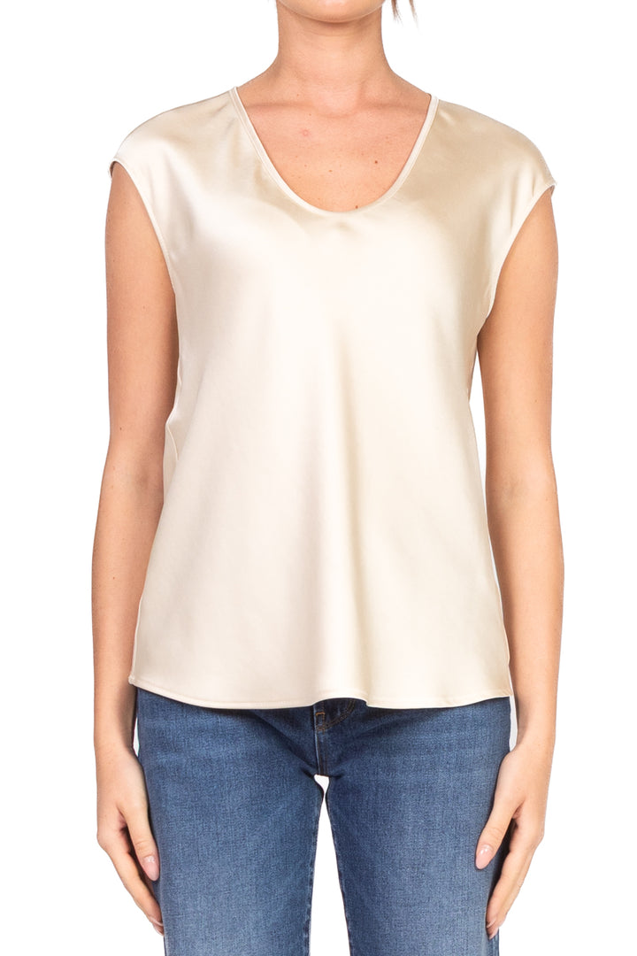Imperial - Blusa smanicata scollo V satin Art. REH0KBA