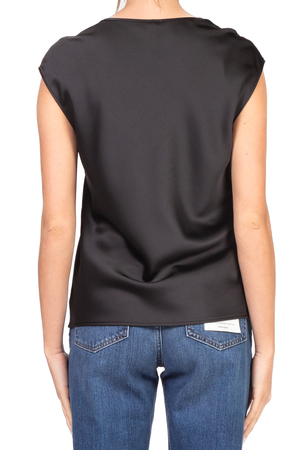 Imperial - Blusa smanicata scollo V satin Art. REH0KBA