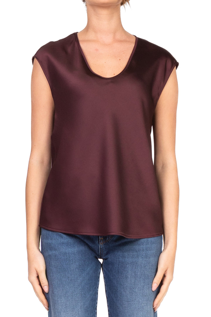 Imperial - Blusa smanicata scollo V satin Art. REH0KBA
