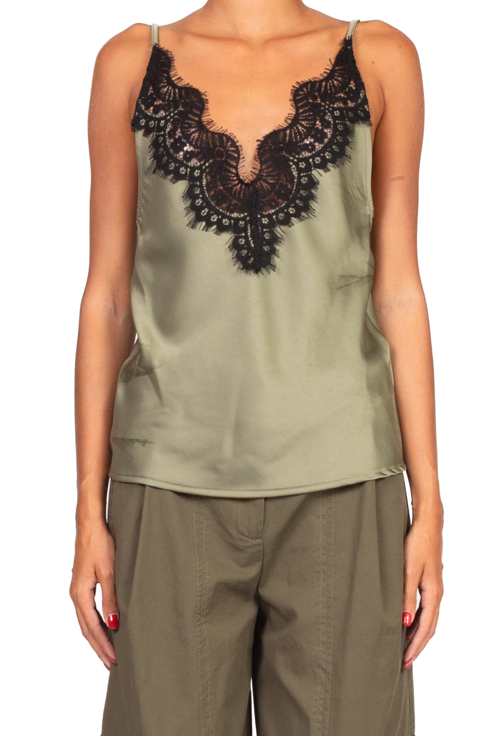 Tensione In - Top satin con pizzo Art. 37634