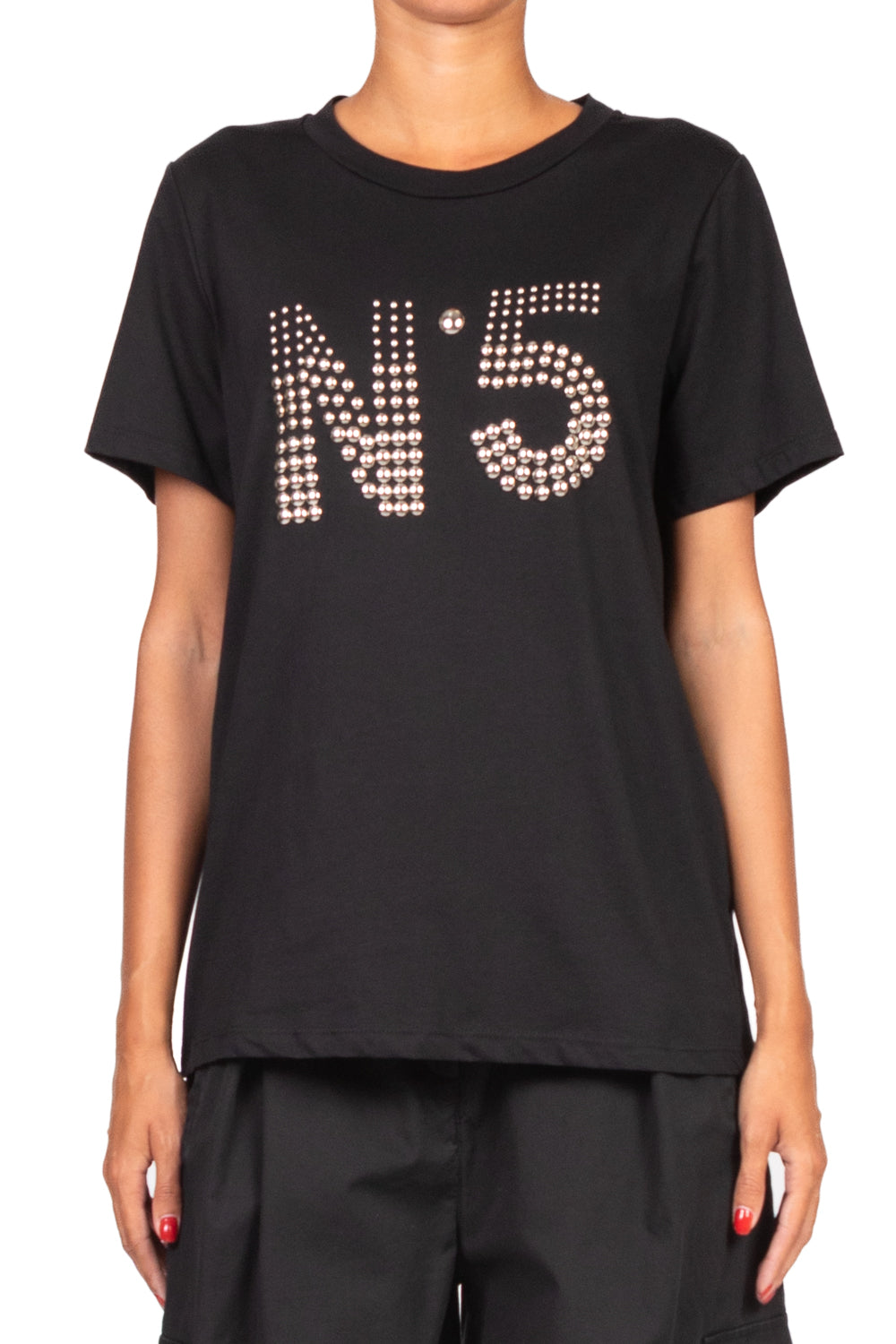 Tensione In - T-shirt N5 con borchie Art. 37593