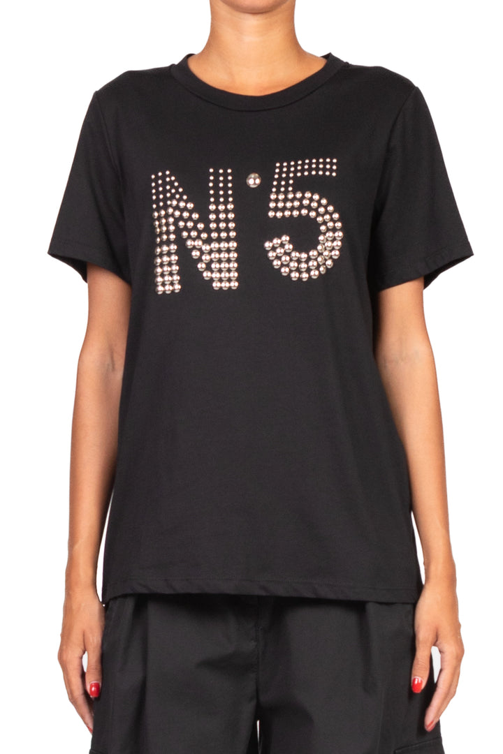 Tensione In - T-shirt N5 con borchie Art. 37593