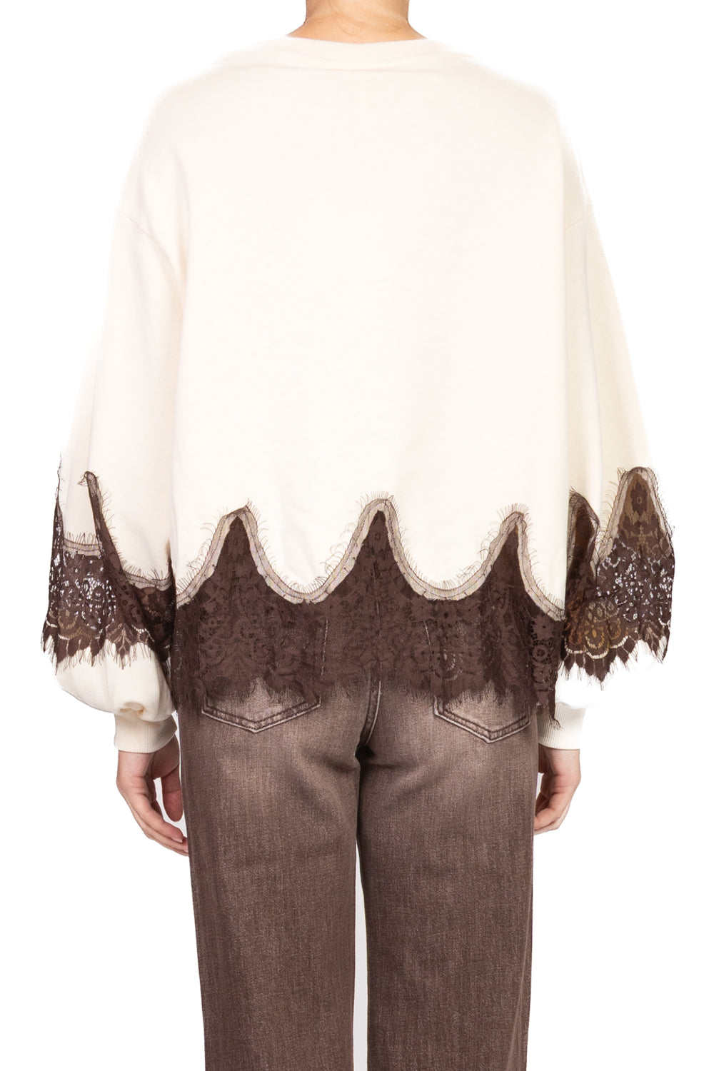 Tensione In - Felpa con inserti pizzo Art. 37683