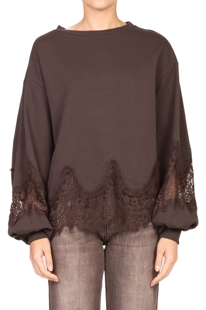 Tensione In - Felpa con inserti pizzo Art. 37683