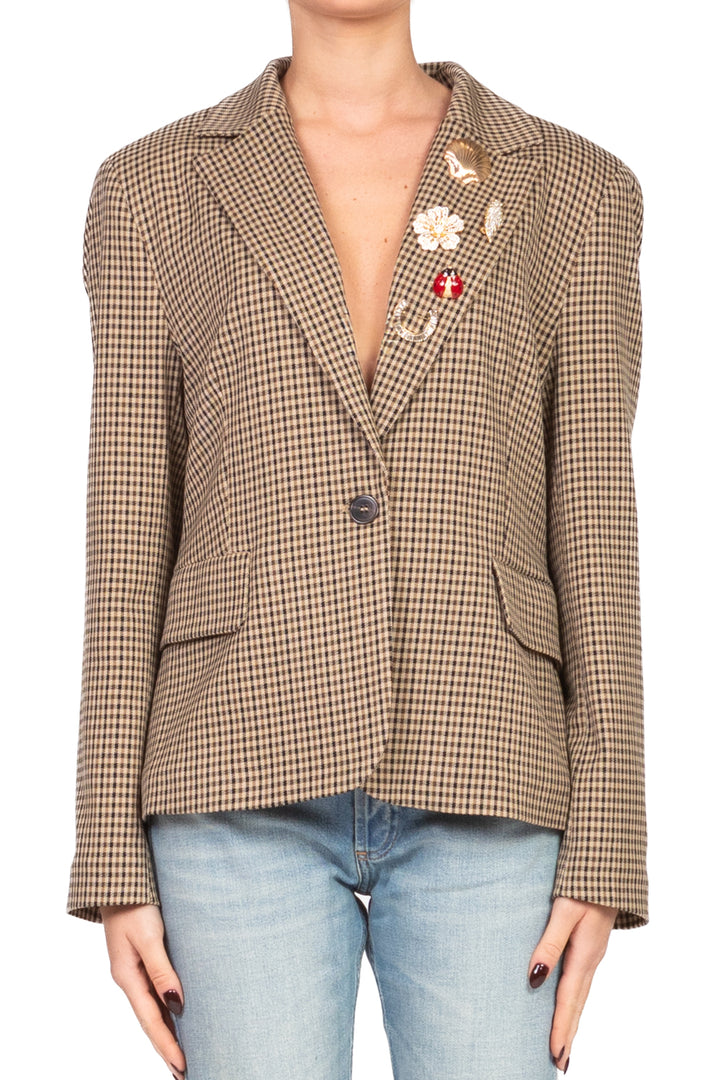 Tensione In - Giacca un petto pied de poule Art. 26B899