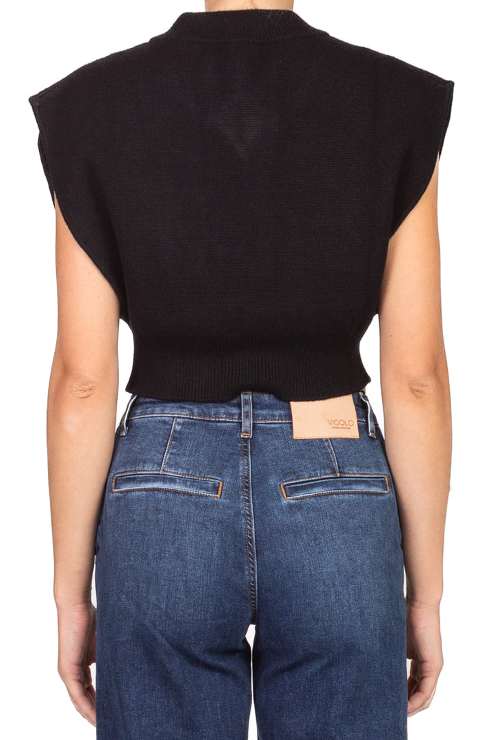 Vicolo - Gilet crop scollo V Art. 77237F