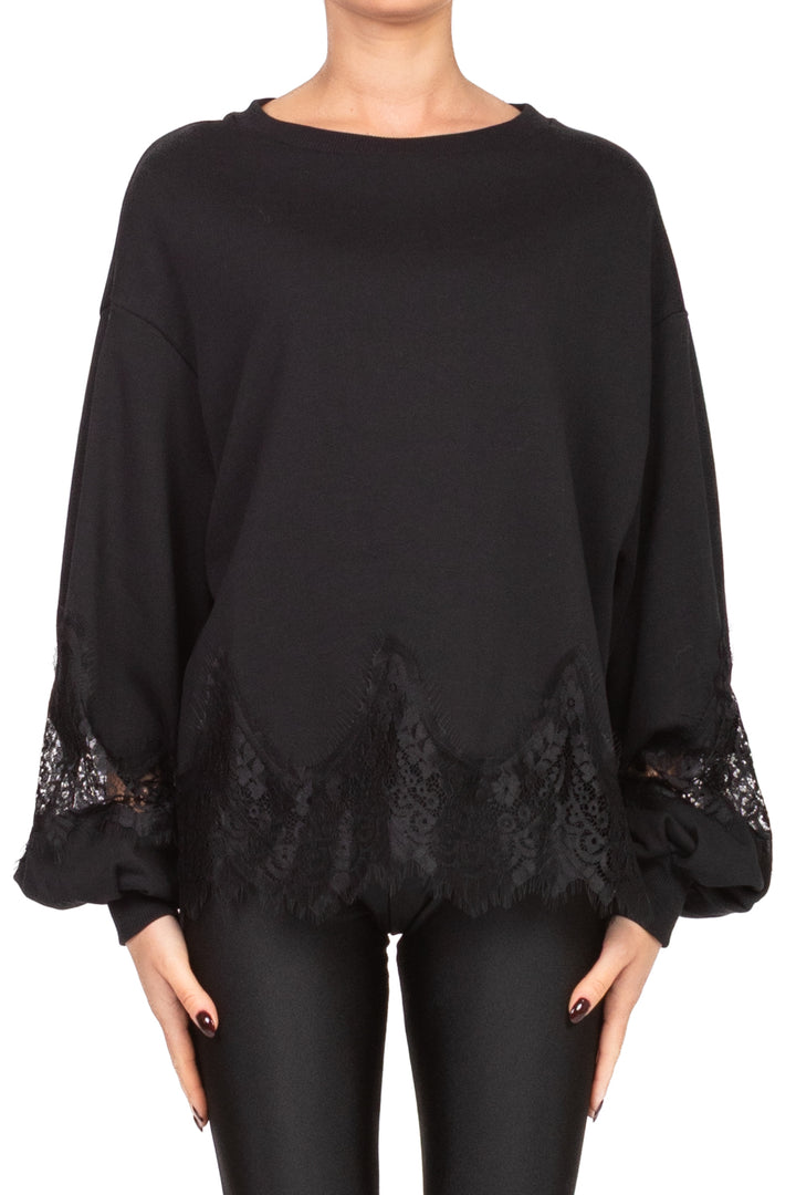 Tensione In - Felpa con inserti pizzo Art. 37683