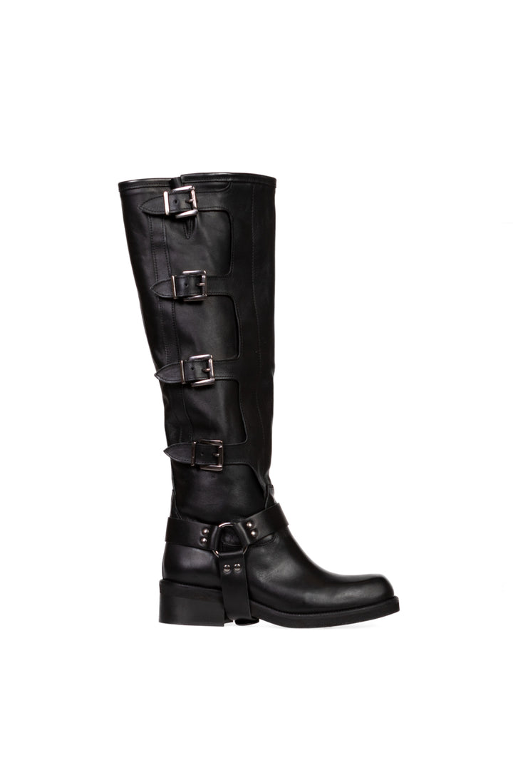 Divine Follie - Stivale biker con fibbie Art. 4631V/31