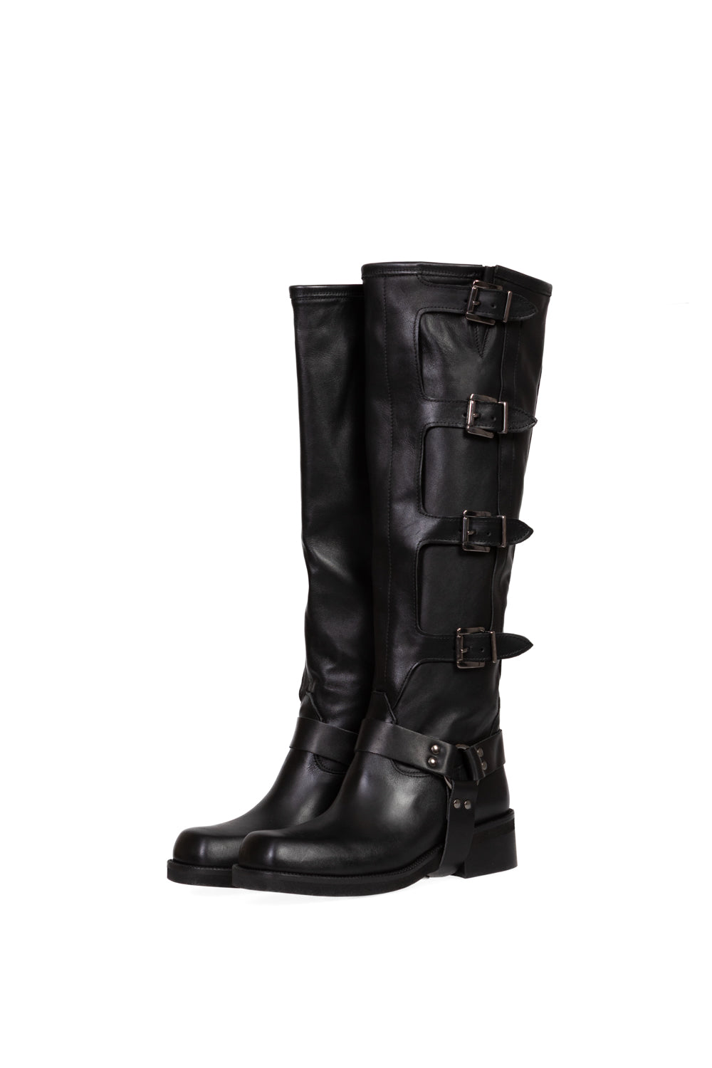 Divine Follie - Stivale biker con fibbie Art. 4631V/31