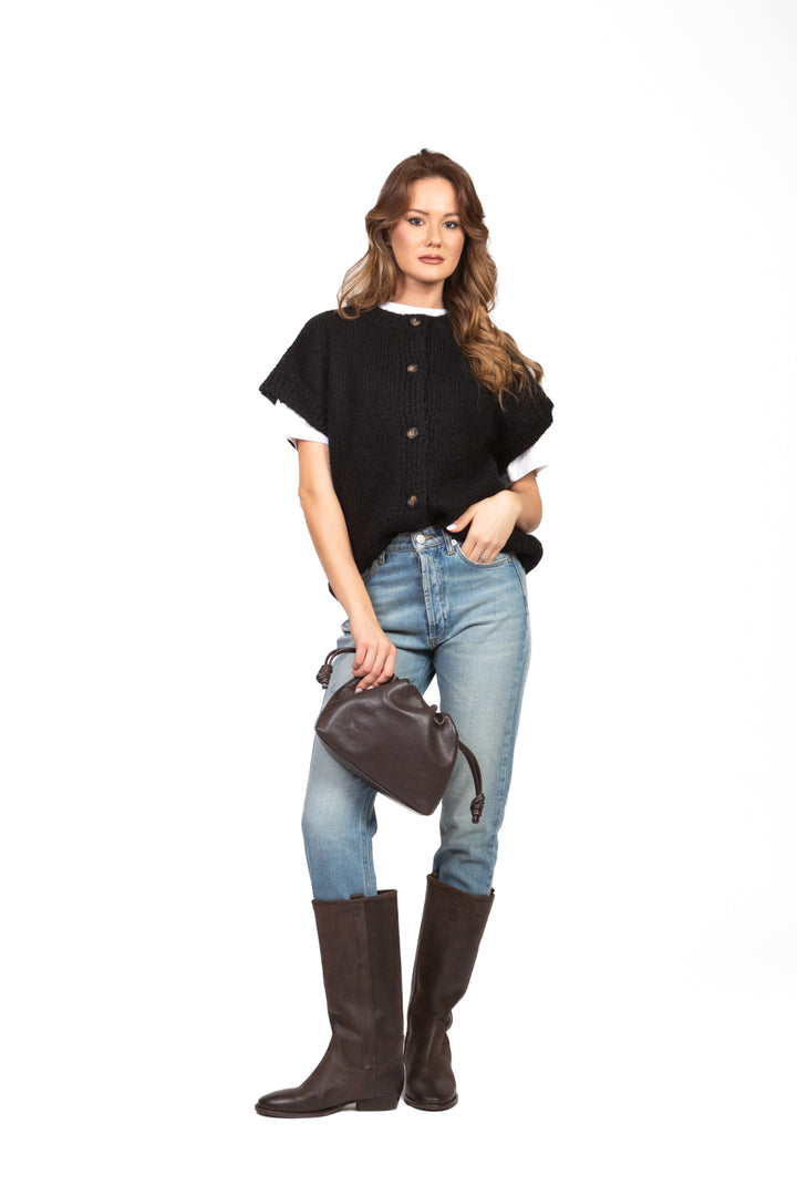 Vicolo - Gilet girocollo con bottoni Art. 33054F