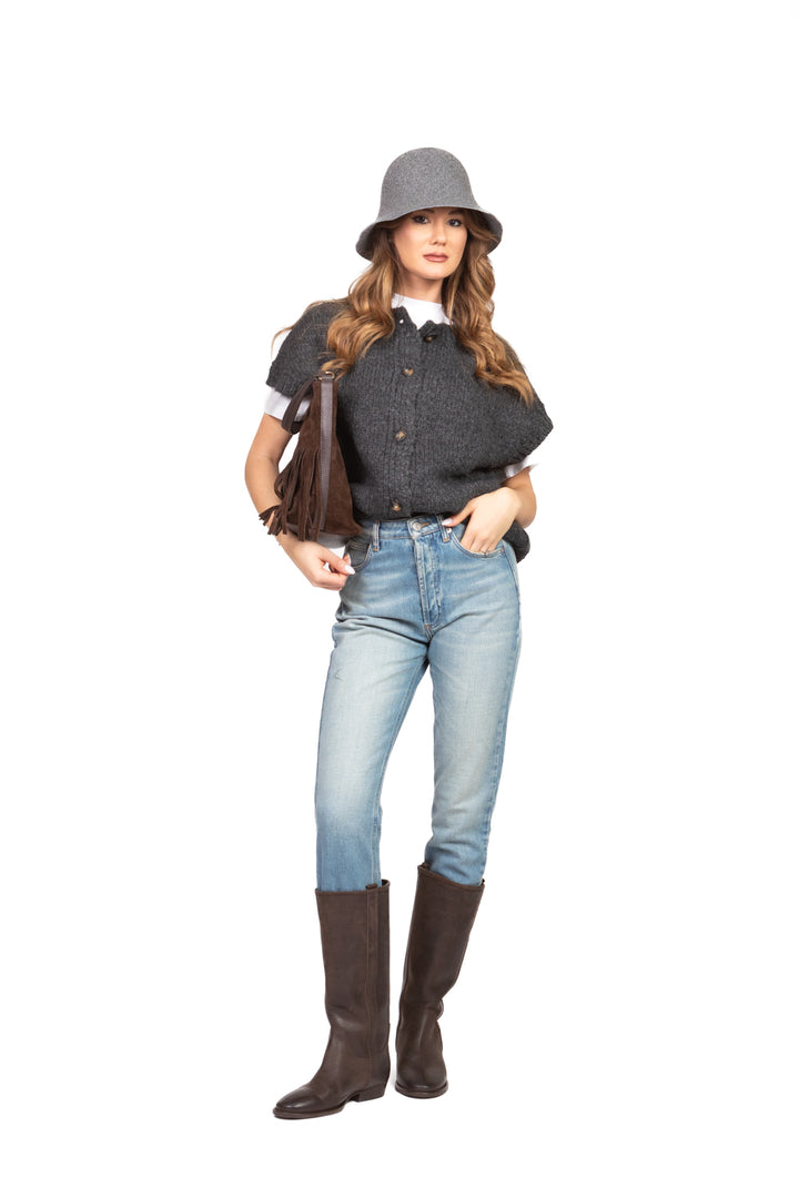Vicolo - Gilet girocollo con bottoni Art. 33054F