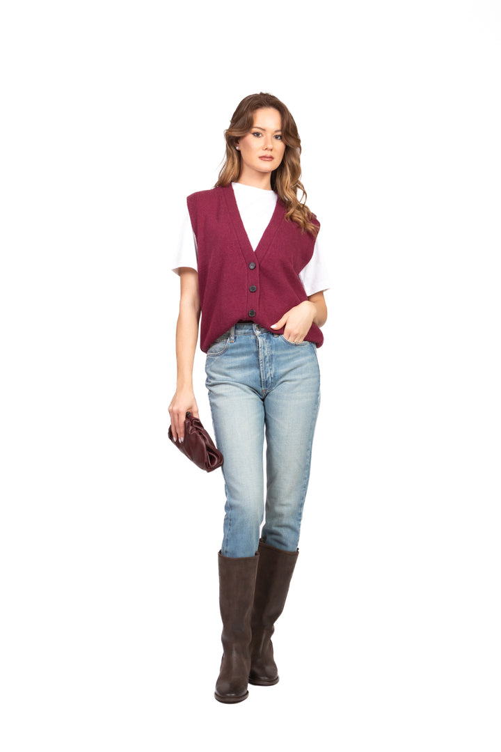 Vicolo - Gilet scollo v con bottoni Art. 77277F
