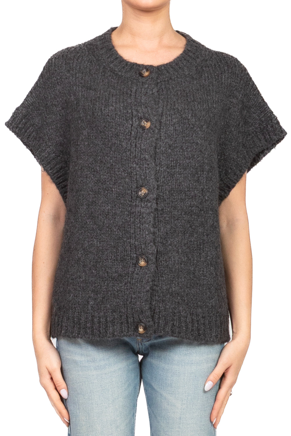 Vicolo - Gilet girocollo con bottoni Art. 33054F