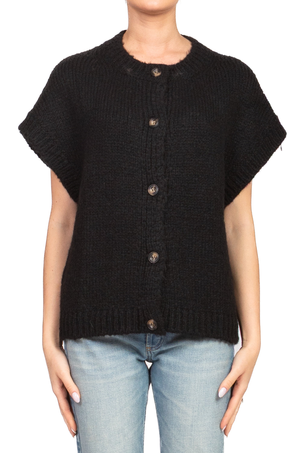 Vicolo - Gilet girocollo con bottoni Art. 33054F