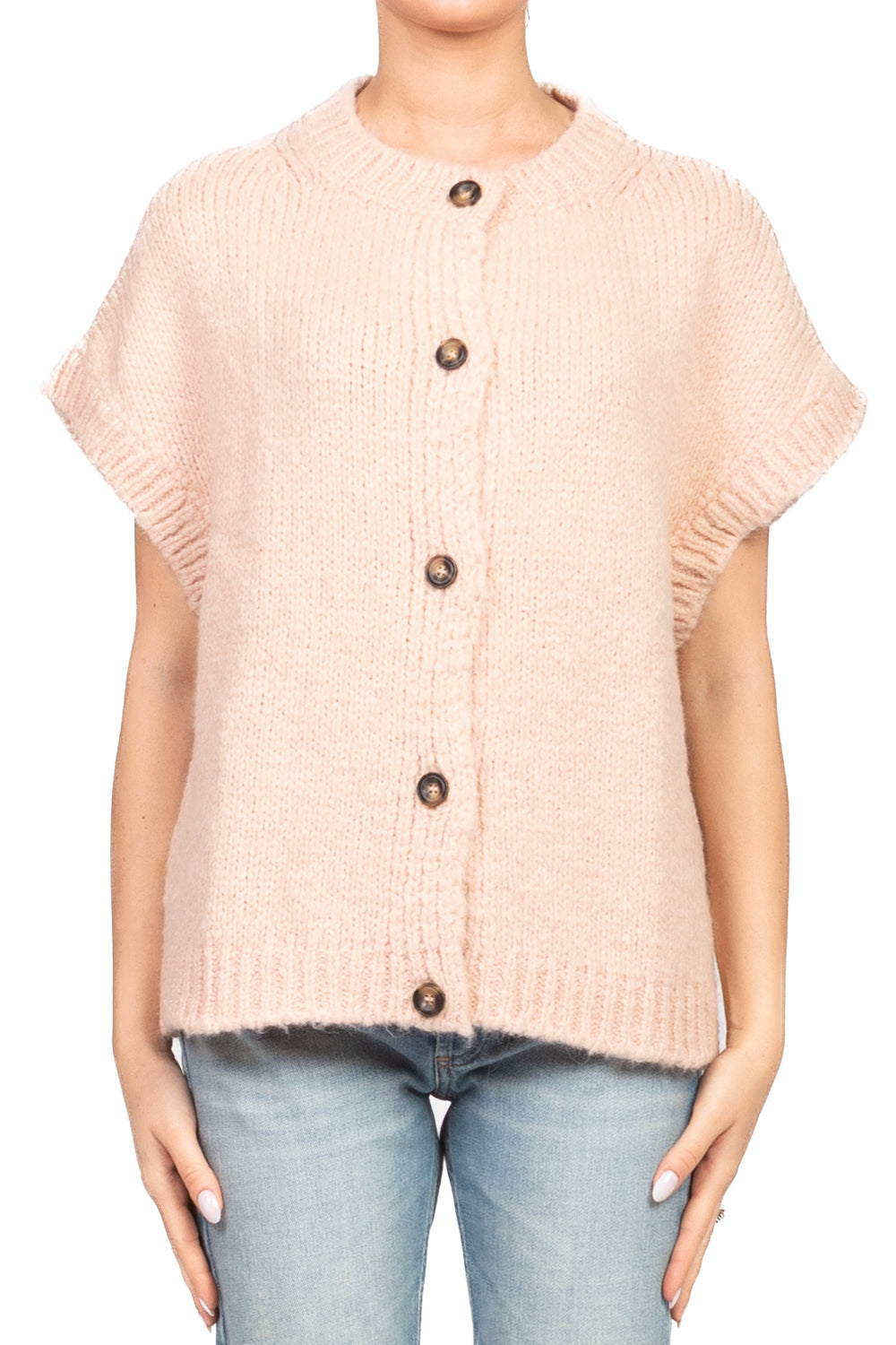 Vicolo - Gilet girocollo con bottoni Art. 33054F