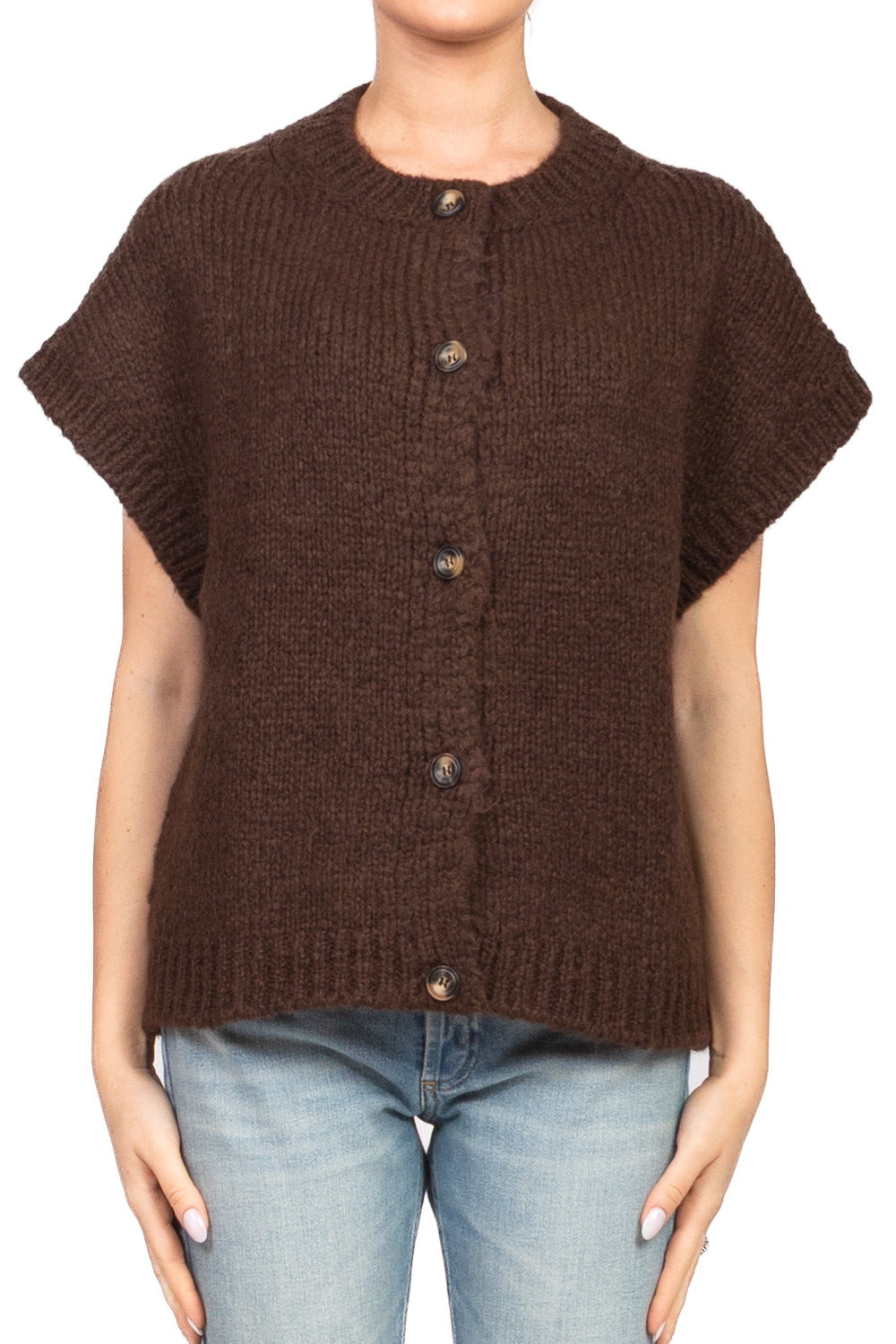 Vicolo - Gilet girocollo con bottoni Art. 33054F