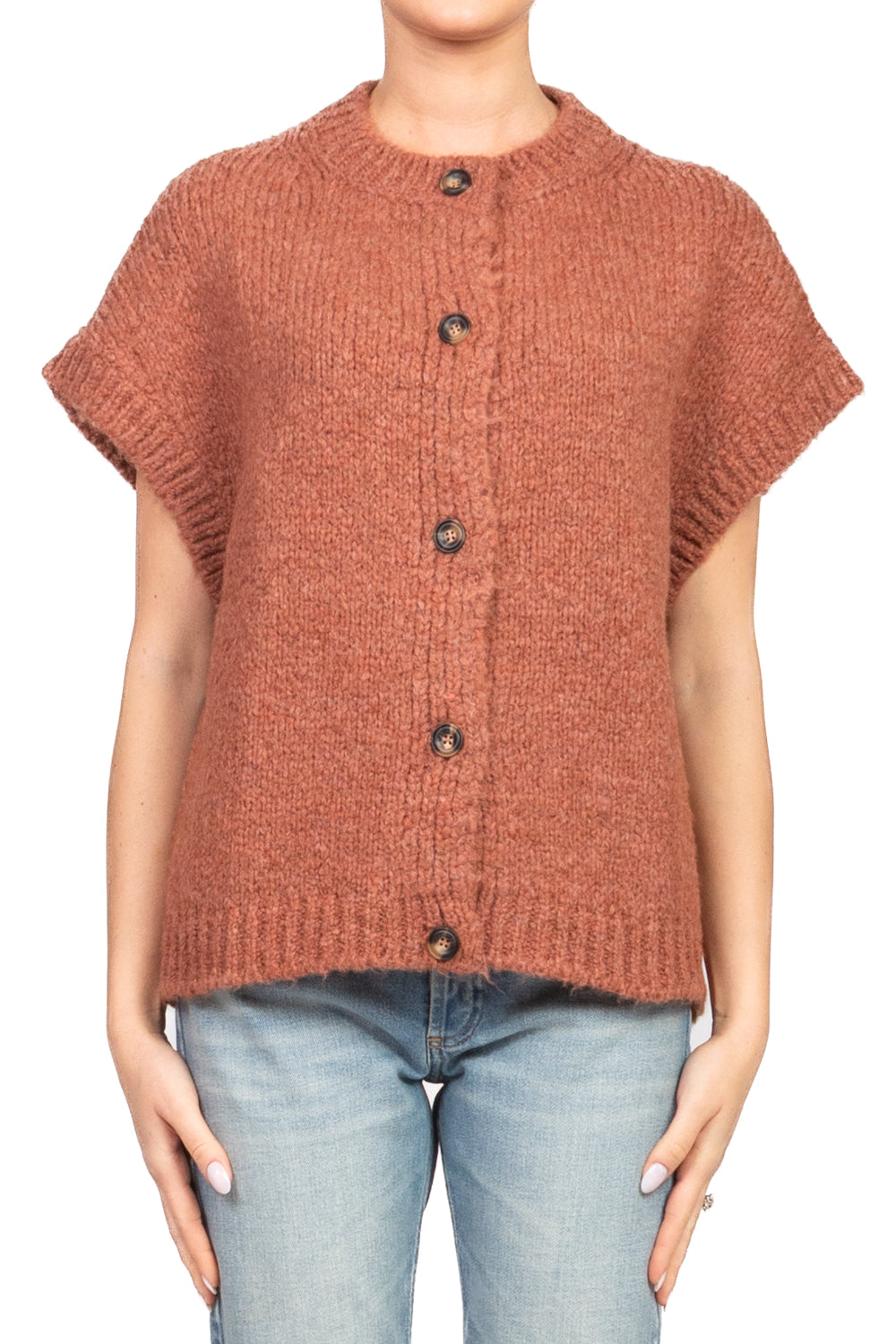 Vicolo - Gilet girocollo con bottoni Art. 33054F