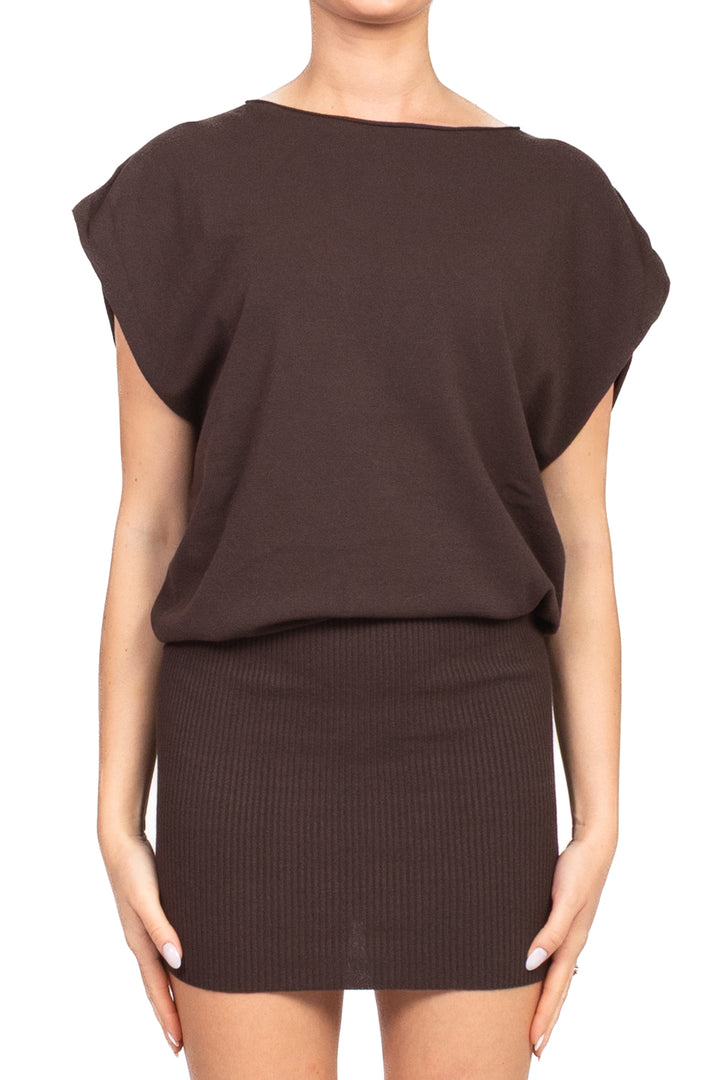 Vicolo - Abito in maglia smanicato Art. 22182F