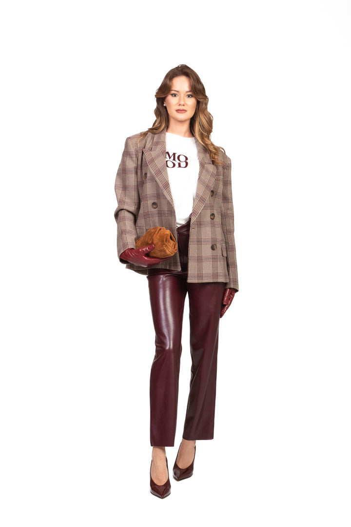 Tensione In - Giacca check doppio petto con guanti Art. 37909