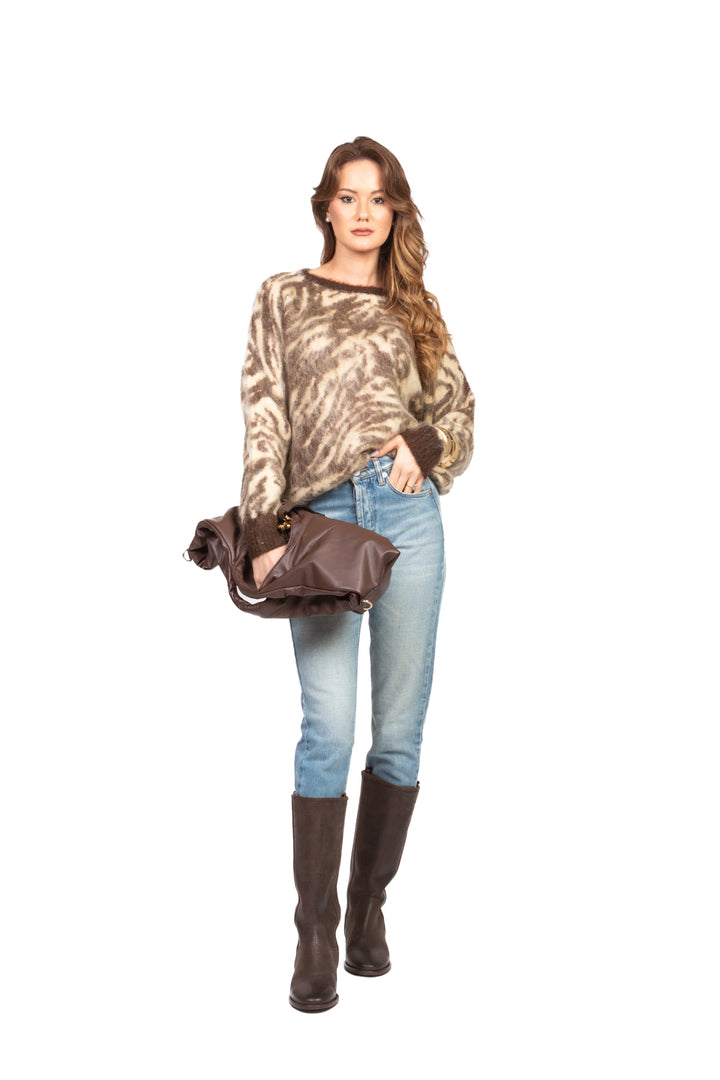 Vicolo - Maglia mohair zebrata Art. 55035F
