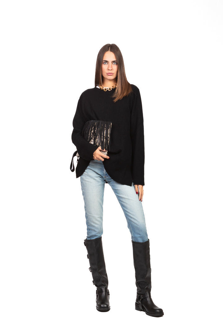 Tensione In - Maglia girocollo con spacchetti Art. WL157AI25
