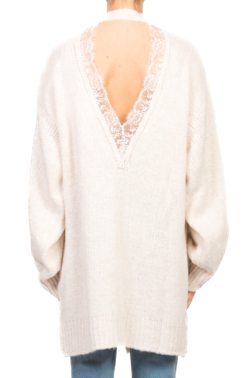 Dixie - Cardigan aperto con scollo pizzo Art. M566Y225