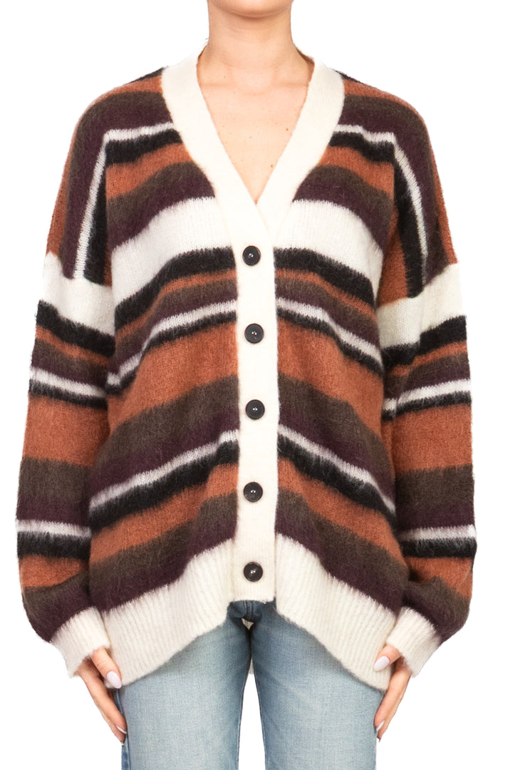 Vicolo - Cardigan mohair rigato Art. 55178F