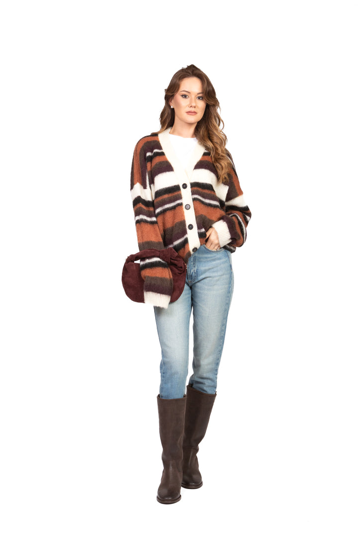 Vicolo - Cardigan mohair rigato Art. 55178F