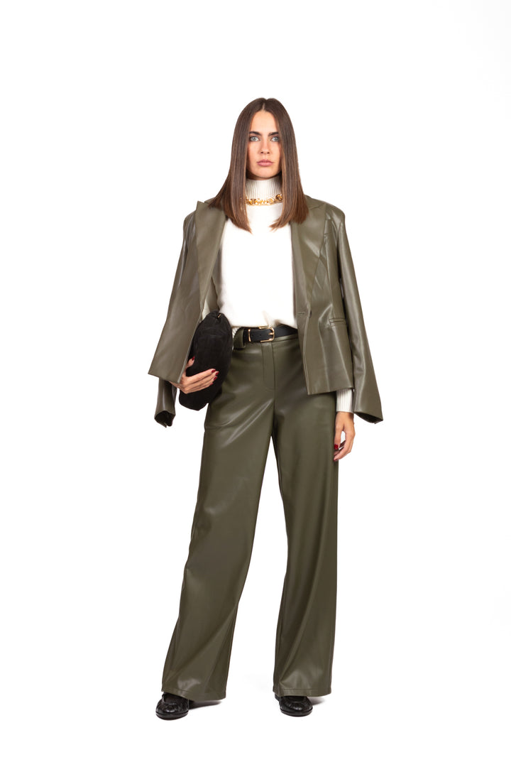 Tensione In - Pantalone ecopelle gamba dritta Art. 26P1054