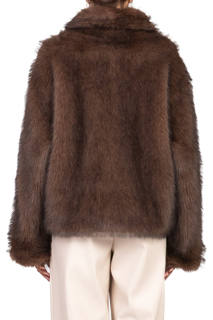 Vicolo - Giacca double face pelliccia e denim Art. TF0079