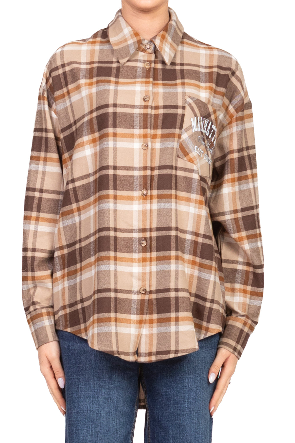 Tensione In - Camicia check flanella con stampa Art. 26C1194