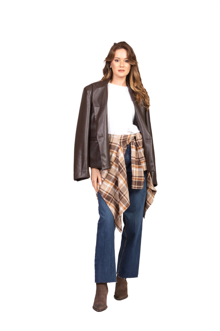 Tensione In - Camicia check flanella con stampa Art. 26C1194