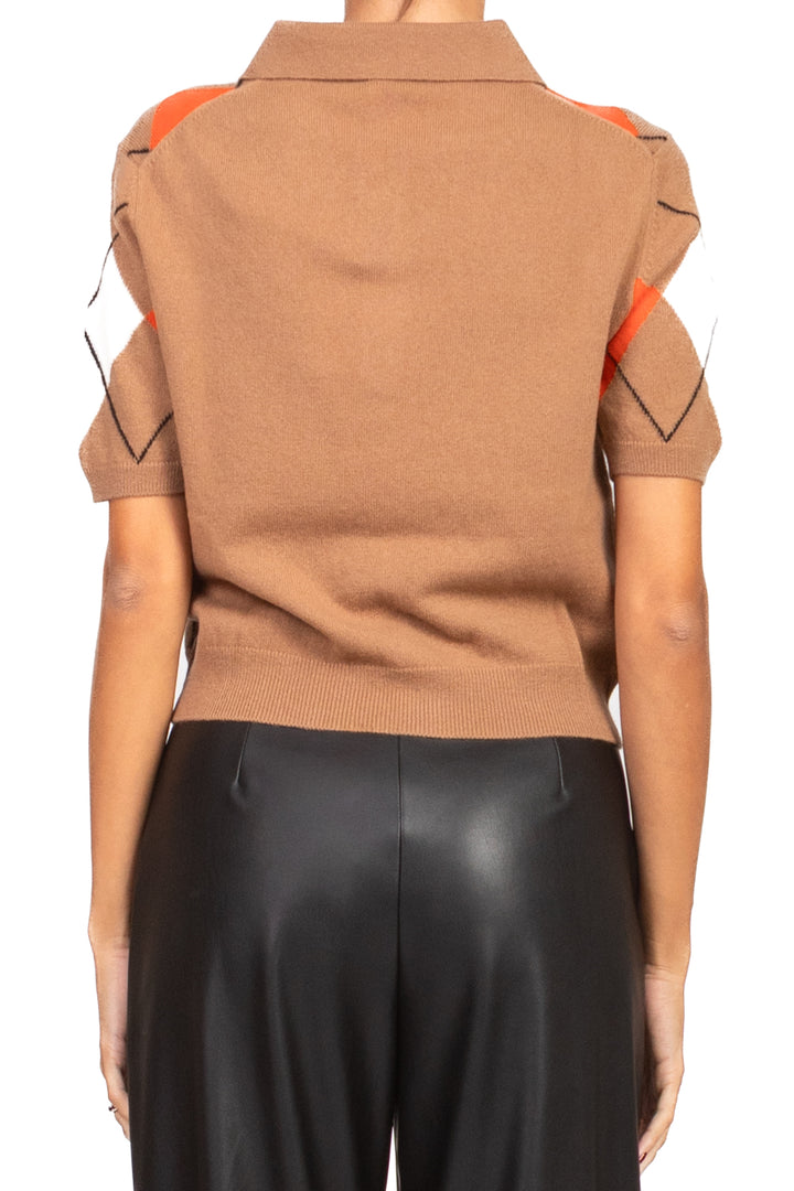 Tensione In - Maglia polo mezza manica con rombi Art. WL1055