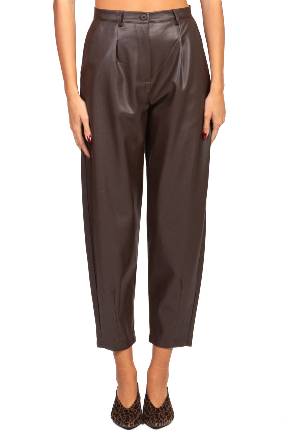 Dixie - Pantalone carrot ecopelle Art. P845Y162