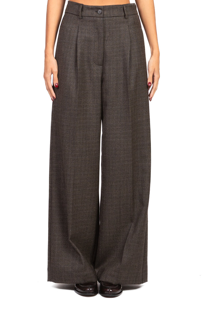 Vicolo - Pantalone palazzo pied de poule Art. TF1181