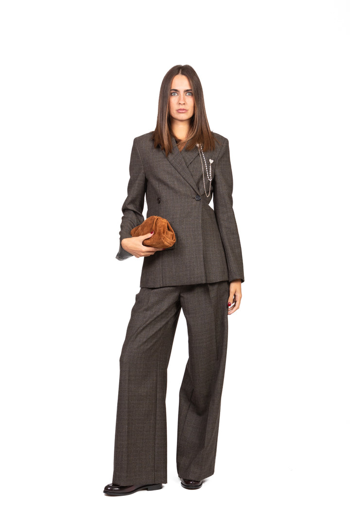 Vicolo - Pantalone palazzo pied de poule Art. TF1181
