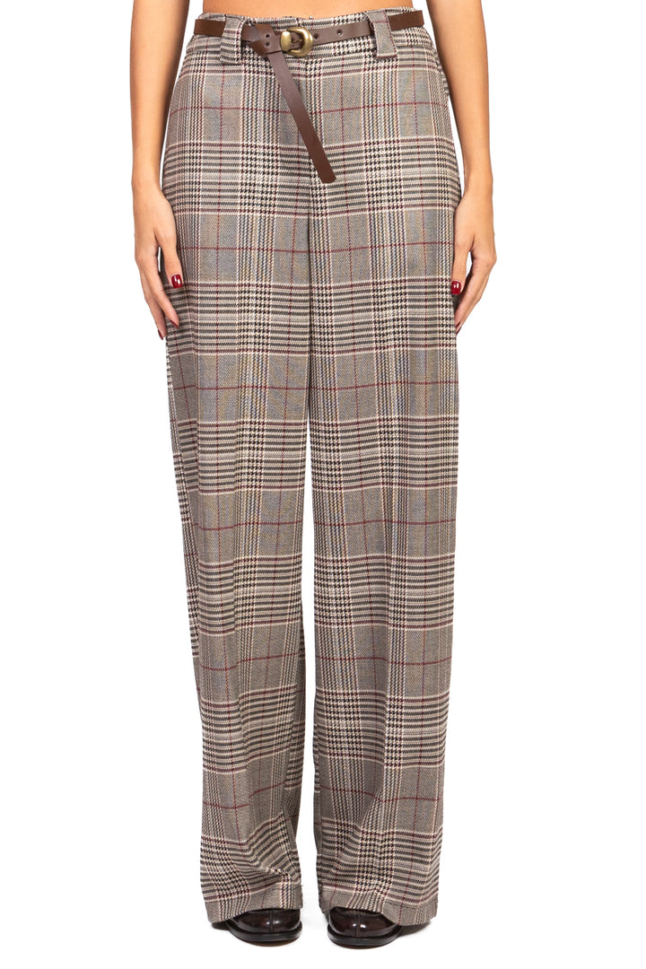 Tensione In - Pantalone check gamba dritta Art. 26P1169