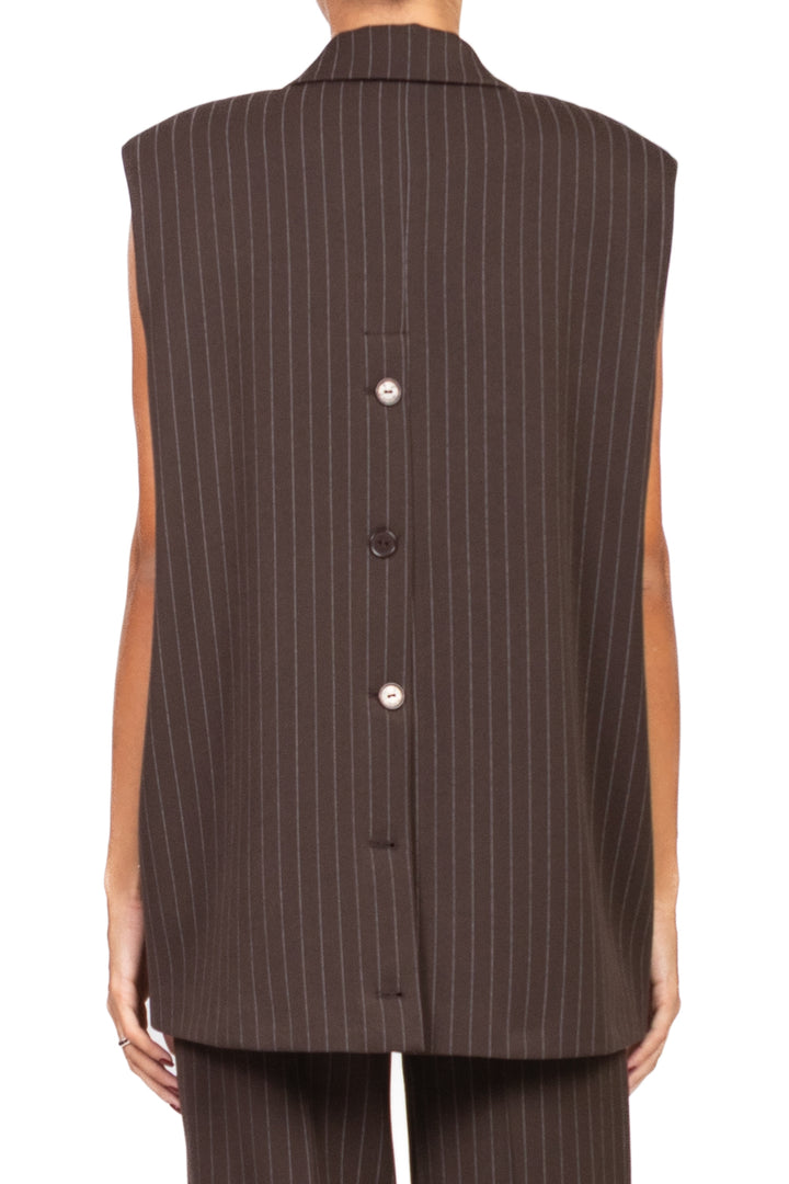 Imperial - Gilet gessato con bottoni posteriori Art. LC99KKK