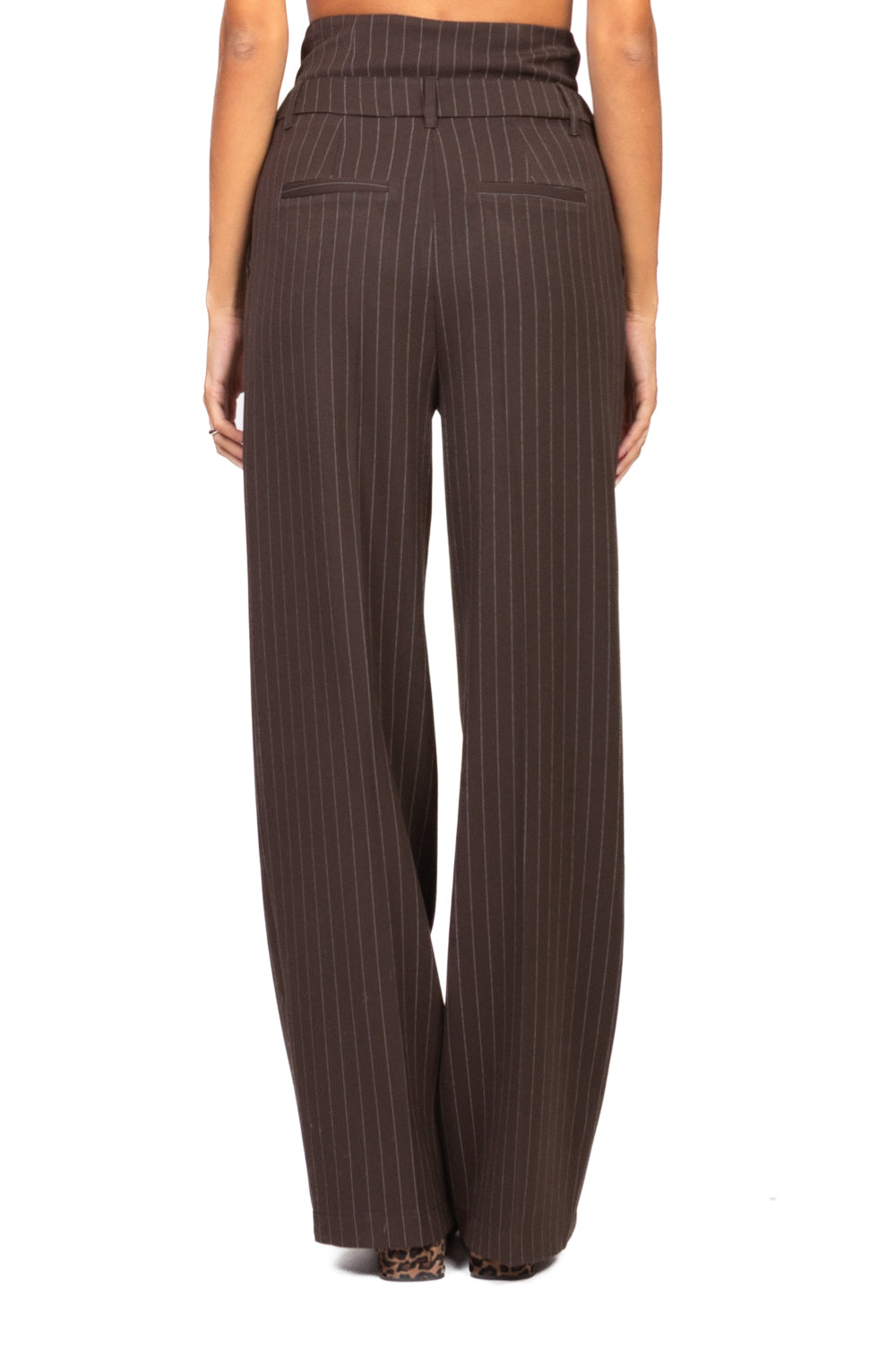 Imperial - Pantalone palazzo gessato doppia patta Art. P6E9KKK